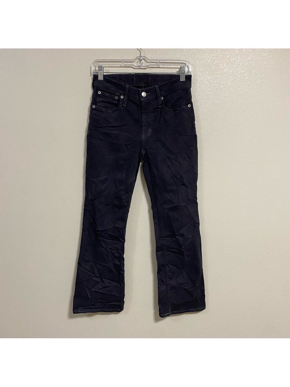 Madewell Jeans Women Size 25P Black Mid Rise Kick Out Jeans